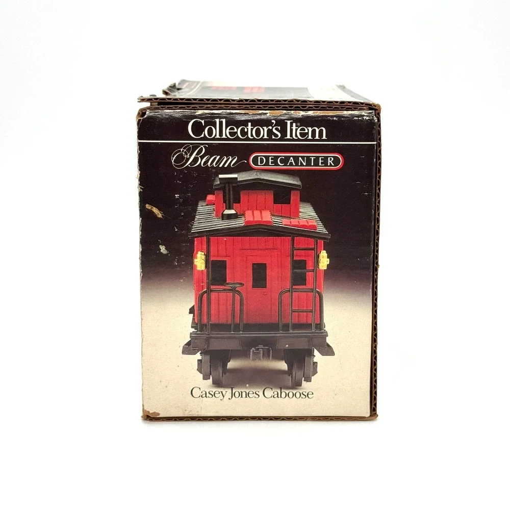 Jim Beam Casey Jones Caboose Empty Decanter Red Vintage Train Original Box